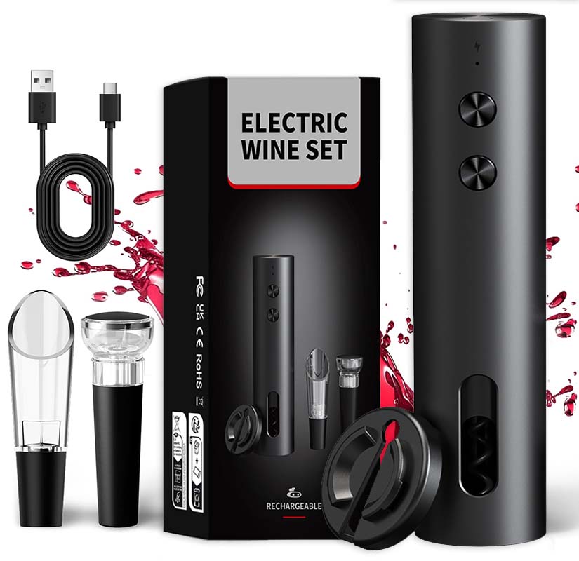 Electric Pallet Jack - Set Apribottiglie Elettrico 4-in-1 Ricaricabile USB,