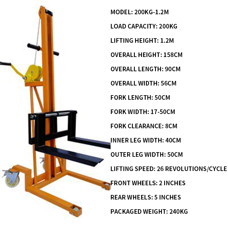 Electric Pallet Jack - Transpallet Manuale, Carrello Elevatore Portatile a