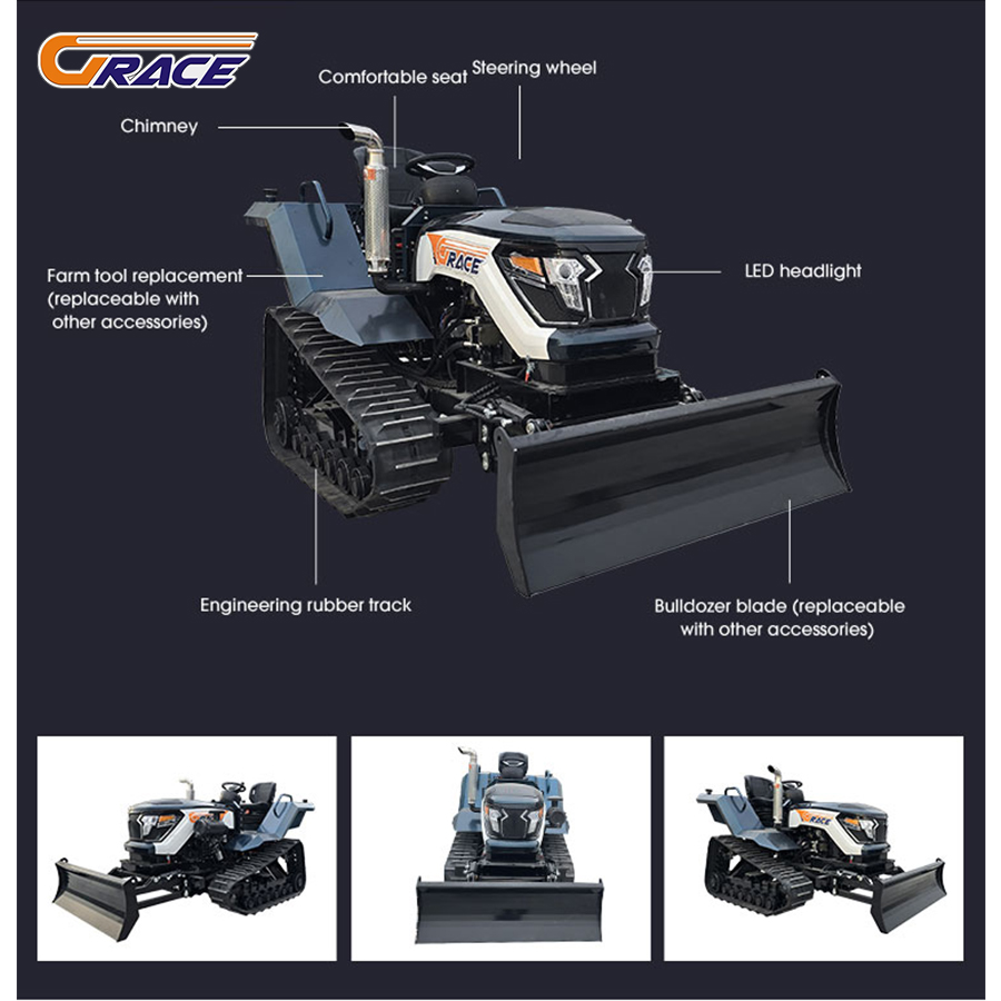 Mini trattore cingolato person - Mini Bulldozer Attachments recensione e prezzo