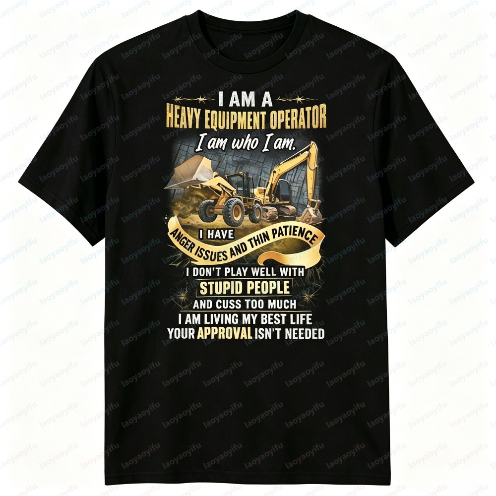 T-shirt da uomo estiva a manic - Heavy Equipment Operator Shirts recensione e prezzo