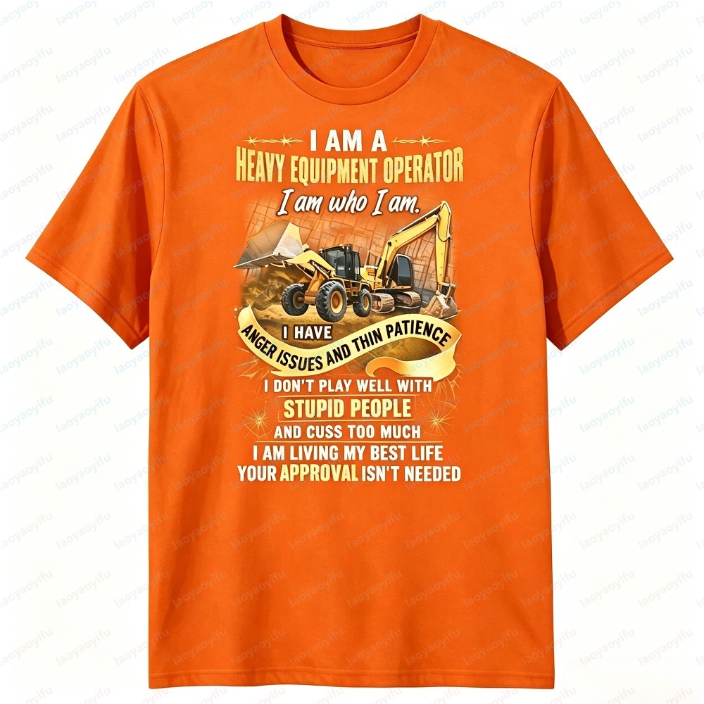 T-shirt da uomo estiva a manic - Heavy Equipment Operator Shirts recensione e prezzo